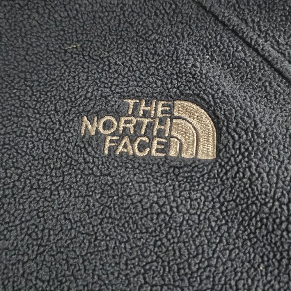 The North Face Full Zip Fleece Mens Small 100% Polyester Navy Blue Mock Neck